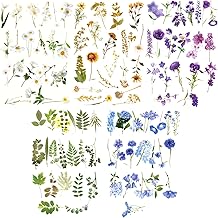 Stickers Flowers Stickers Pack of 200 Vintage Scrapbooking Plants Stickers Flowers Transparent Flower Stickers for Photo Album