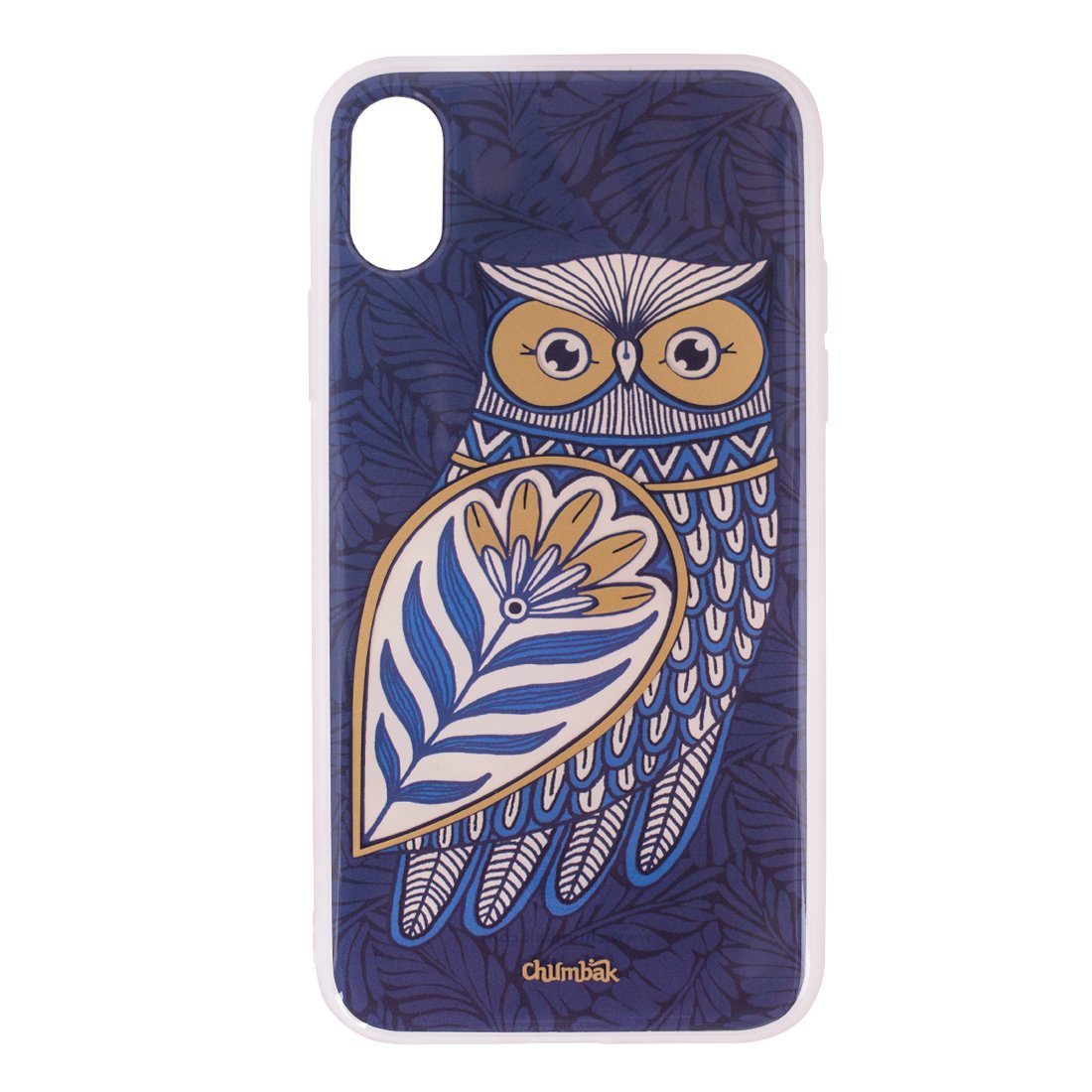 chumbak flower owl gold iphone x case - Gold