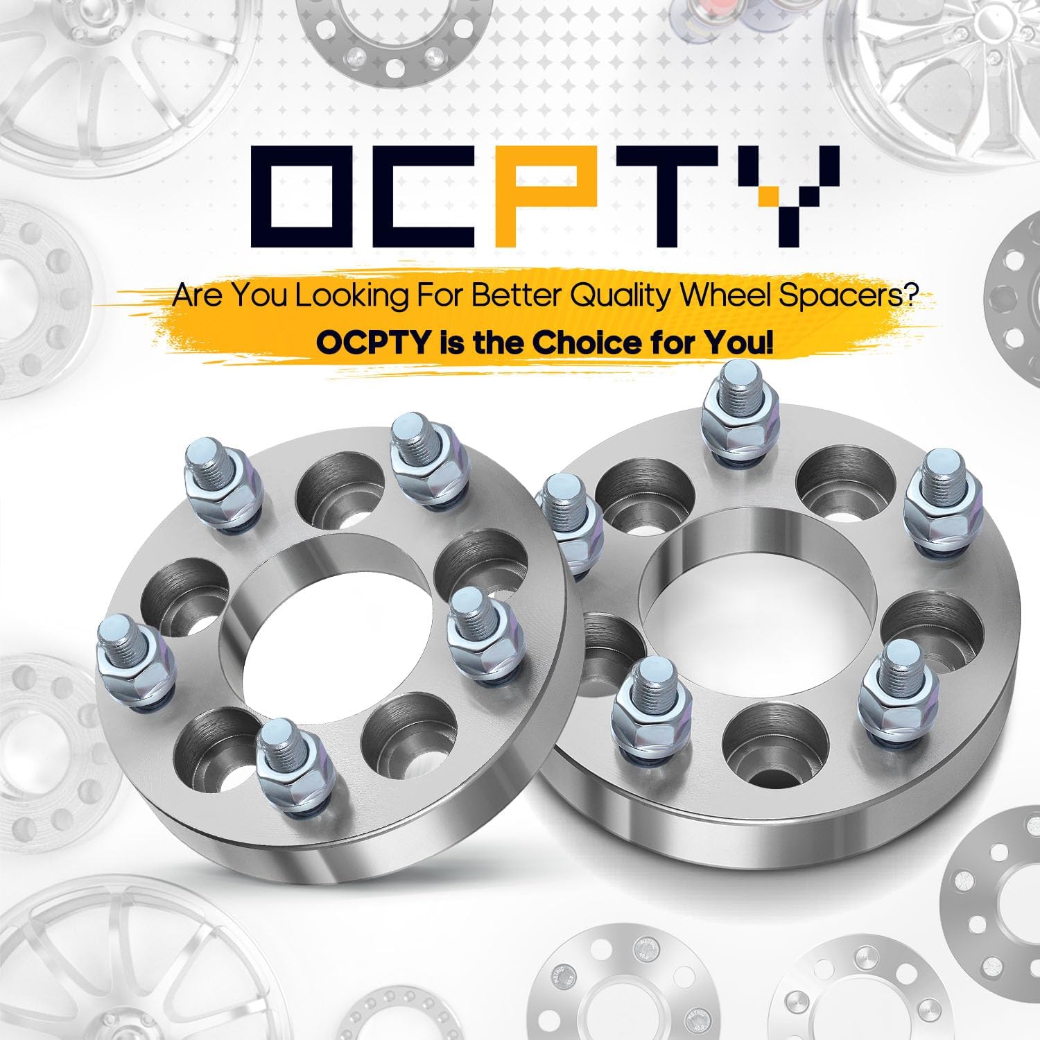 OCPTY 5x100 to 5x4.5 Wheel Adapters for Acclaim for Beretta for Breeze for Camry for Cavalier for Celica 1 inch 12x1.5 Studs 67.1mm Hub Bore Forged Wheel Adapters 5 lug 2PCS