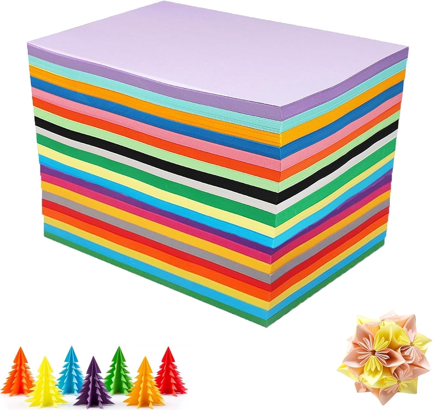 100 Sheets Coloured Paper A4 Coloured Card Origami Paper Craft Paper