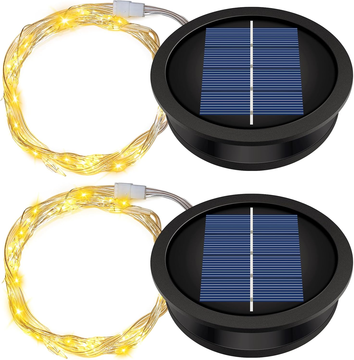 2 Pack Solar Watering Can Light Replacement Top,3.23 Inch,Waterproof Parts