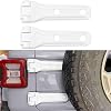 Tailgate Hinge Cover Spare Tire Bracket Rear Door Liftgate Trim Exterior Compatible For Jeep Wrangler JL 2018-2021 White 2-Pack