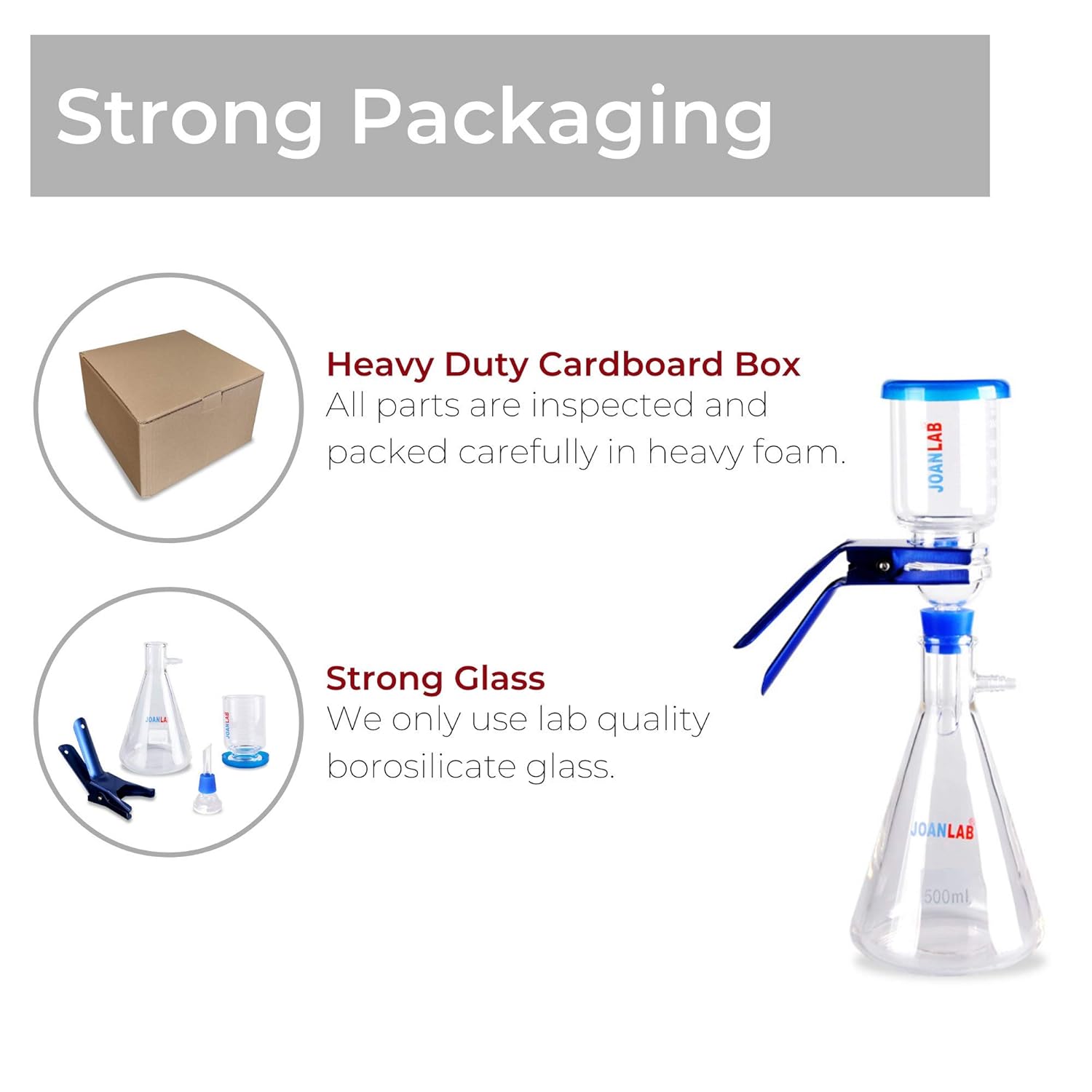 Best Promo Laboratory Vacuum Filtration Distillation Apparatus | 500mL Filtering Flask | 300mL Graduated Funnel | 1 Yr. Warranty Get Discount Offer Laboratory Vacuum Filtration Distillation Apparatus | 500mL Filtering Flask | 300mL Graduated Funnel | 1 Yr. Warranty