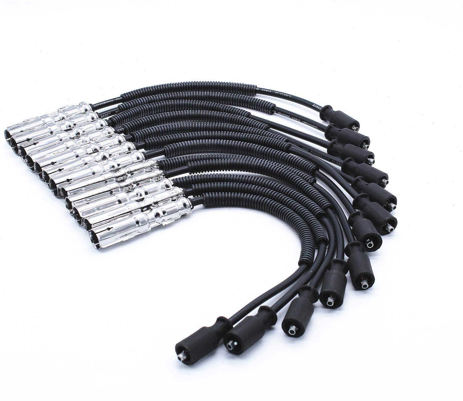 Spark Plug Ignition Wire Set 1121500118 Compatible for Benz C-Class E-Class ML SLK 320 350