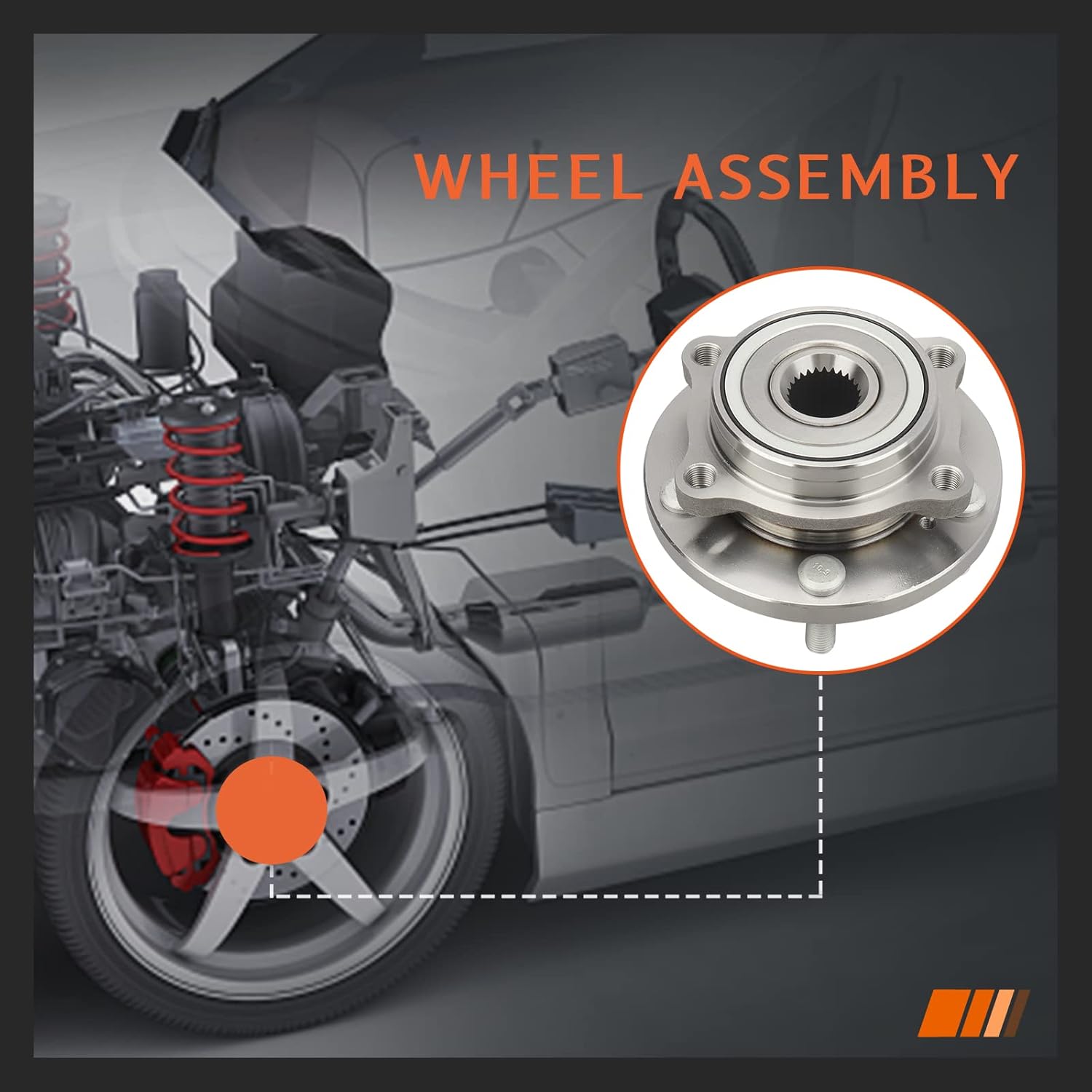 DRIVESTAR 513219 Front Wheel Hub & Bearing Assembly Left/Right for Mitsubishi Eclipse 2006-2012/Endeavor 2004-2011/Mitsubishi Galant 2004-2012, 5 Lug