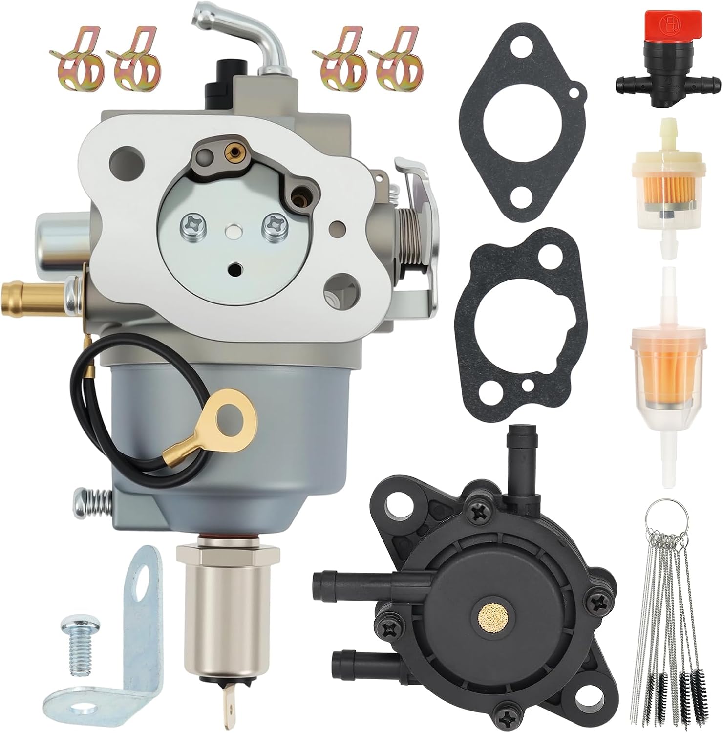 15003-7037 15003-7034 Carburetor Compatible with for Kawasaki FH531V FH500V Fits for John Deere LT180 LX277 AM130924 Replaces 74405 74405FR 74801