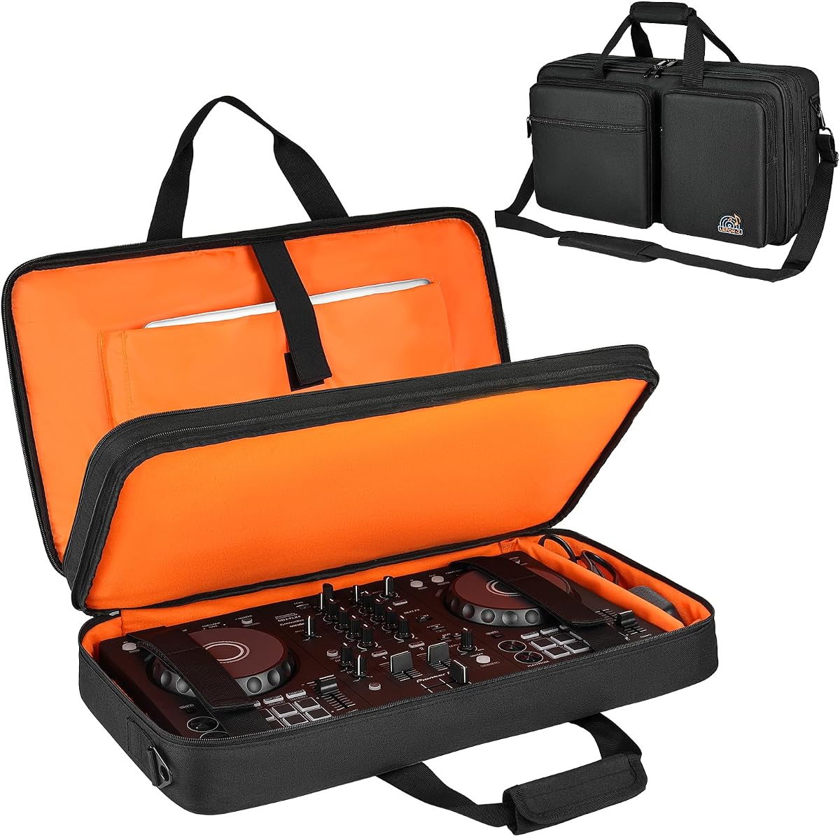 Funda para controlador de DJ compatible con Pioneer DDJ SR/Numark Mixstream Pro Go | Bolsa para DJ compatible con Pioneer DDJ SR2/RR/DDJ-REV1/Denon MC4000/Numark Mixtrack 3/Hercules Inpulse 500 (23,5 x 13,5 x 2,5 pulgadas)