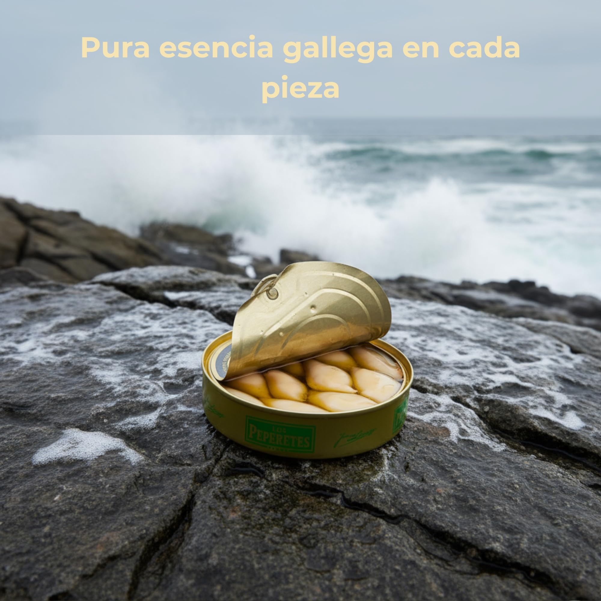 LOS PEPERETES x3 Lata Chipirones en Aceite de Oliva 120 g | Marisco Gallego Gourmet | Conserva Artesanal del Atlántico con Aceite de Oliva Virgen Extra