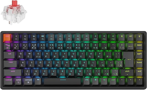 Domestic Genuine ProductKeychron K2 Version 3 QMK Wireless Custom Mechanical Keyboard, Bluetooth 5.2/Wired Connection, RGB Light, Hot-Swap Support, Super Switches, Aluminum Frame, Compatible with