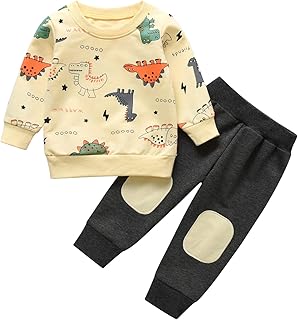 Joureker Baby,Clothing,Baby Boys 0-24m,Outfits & Clothing Sets Joureker Toddler Baby Boy Clothes Sets Dinosaur Printed Long Sleeve Tops and Pants Outfits
