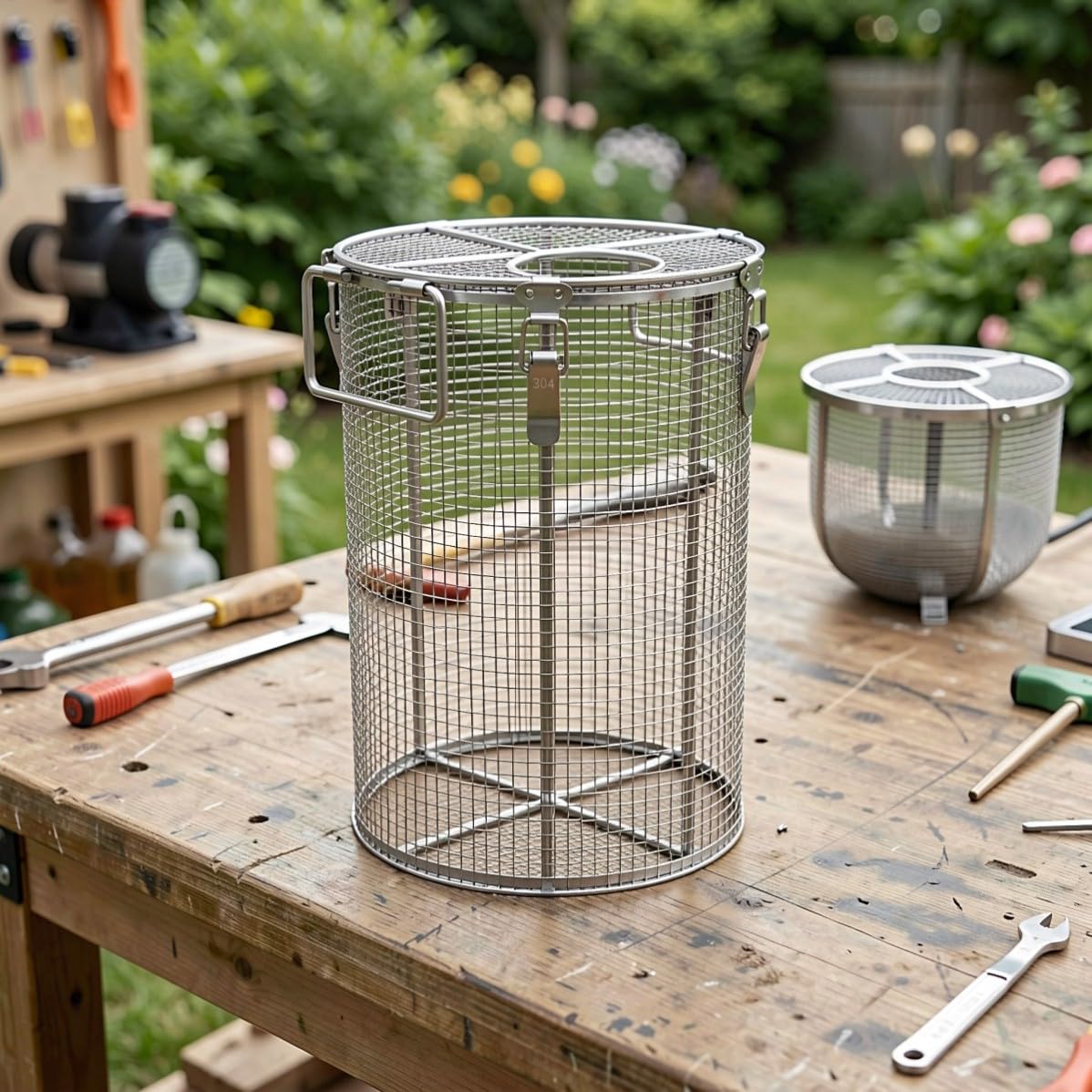Panier Filtre Anti Colmatage pour Pompe Submersible en Acier Inoxydable