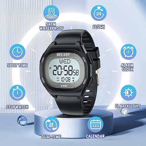 Miniatura 5 de Beeasy Kids Watch for 5-15 Year Old Boys Girls Digital Watch Multifunctional 5ATM Waterproof Alarm Calendar Chronograph LED Wrist Watch for Children