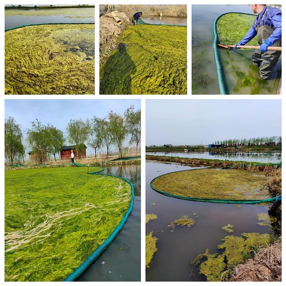 Malla Skimmer Flotante Grande, Red Recoge Hojas Limpia para Estanque Lagos | HDPE, Antienvejecimiento y Resistente Corrosión para Limpia de Algas Hojas Caídas Basura(A,20M)