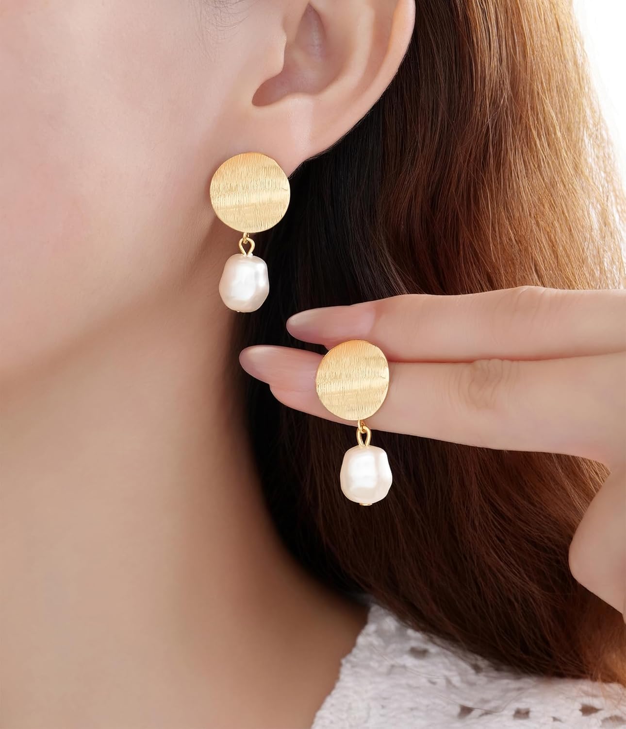 Baroque Pearl Earrings for Women Freshwater Pearl Statement Drop Dangle Bridal Wedding Earrings Birthday Fashion Jewelry - Image 6