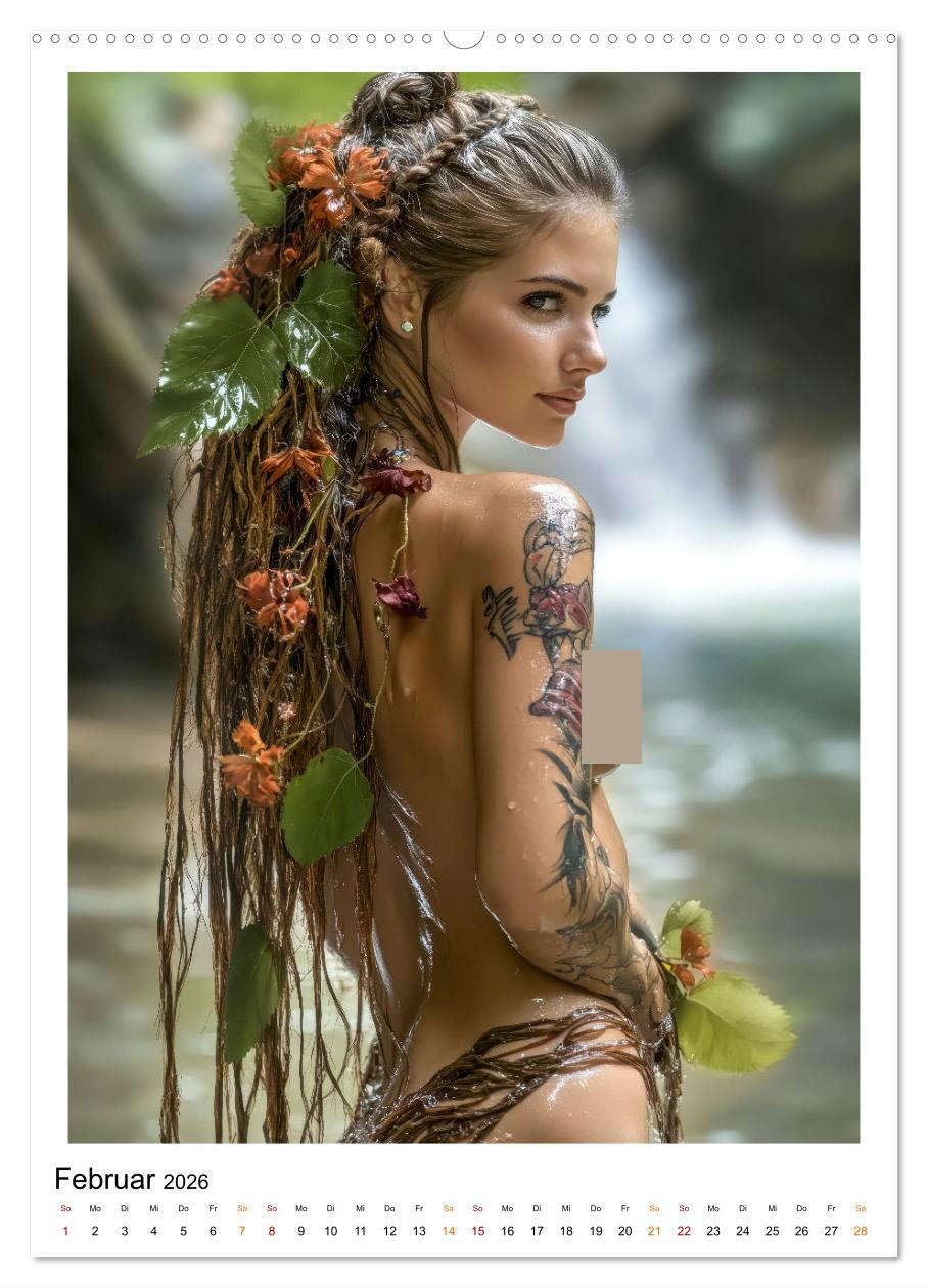 Tattoo Dreams - Sinnliche Kunstwerke (Wandkalender 2026 DIN A2 hoch), CALVENDO Monatskalender: Erotische Frauen verzaubern mit sexy Tatoos. (CALVENDO Erotik)