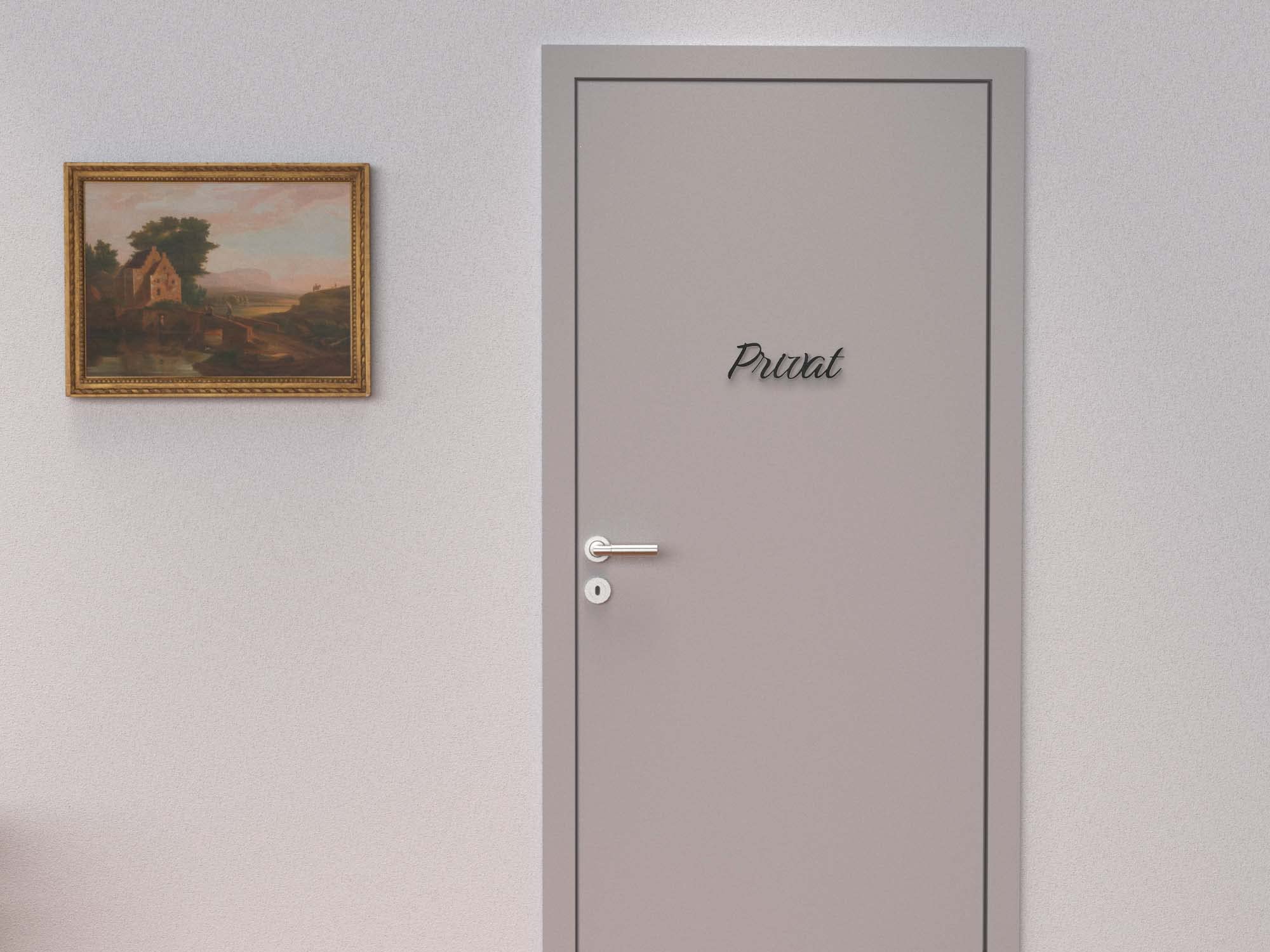 Plaque de porte ovale en laiton massif, 150mm x 95mm : Gravure du Livradois