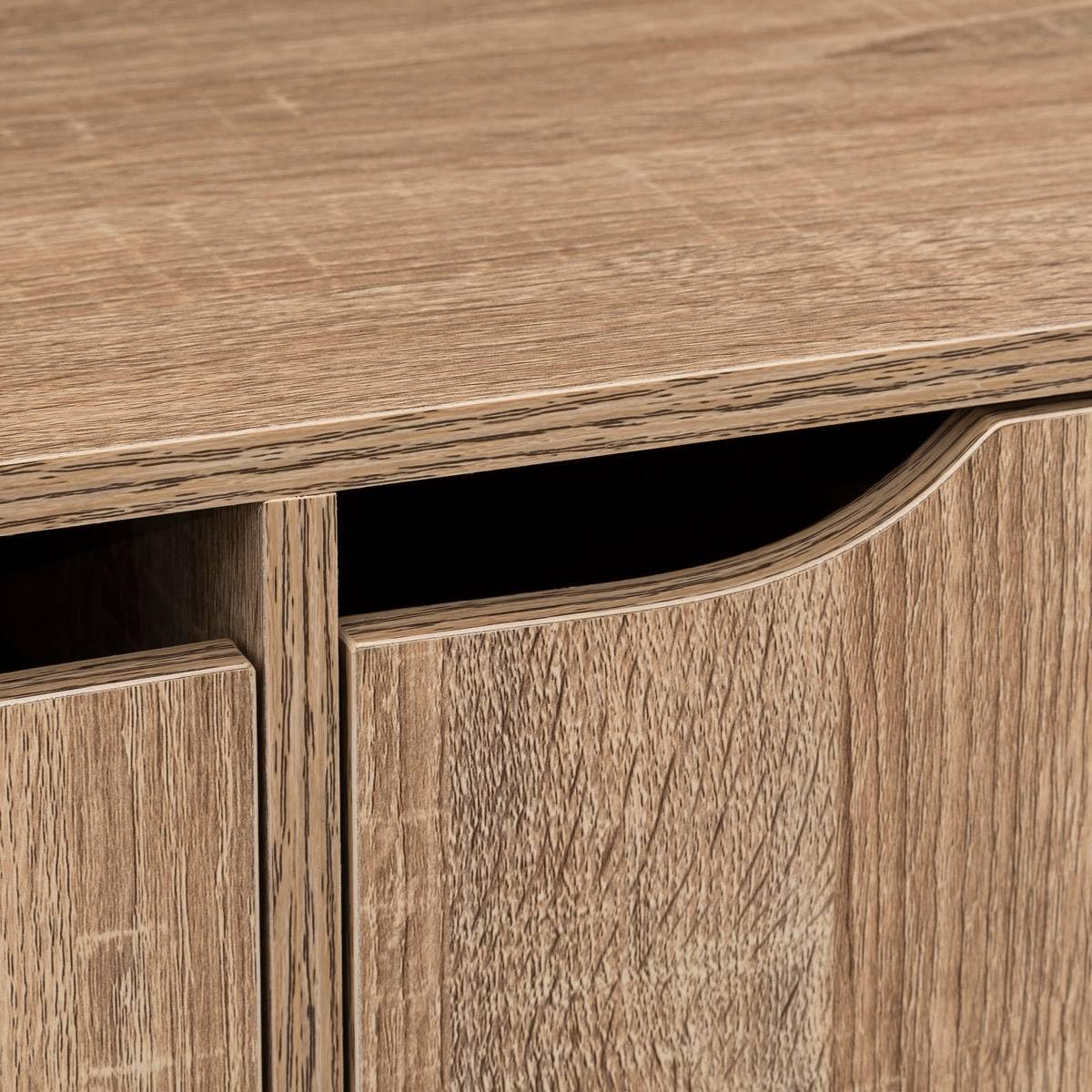 5five - Estantería Mix'n Modul de 6 compartimentos - Efecto madera natural - 6 puertas - Almacenamiento práctico y práctico - Salón, oficina, dormitorio