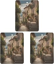 3PCS Car Air Freshener Cards, Italy Tuscan Air Fresheners Hanging, Long Lasting Car Aromatherapy for Vehicles, Home, Office, White-style