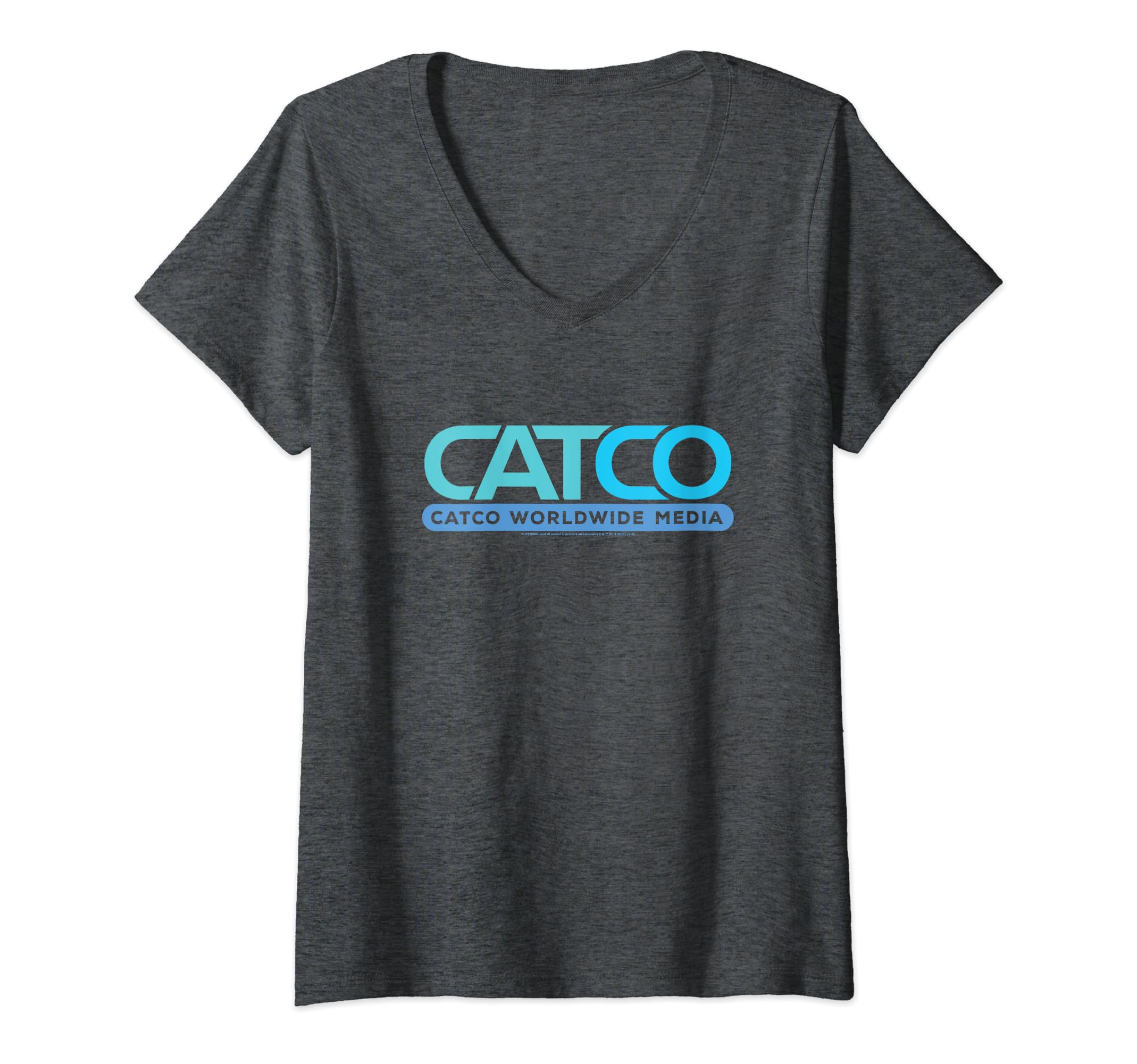 Womens Supergirl TV Series Catco Logo V-Neck T-Shirt