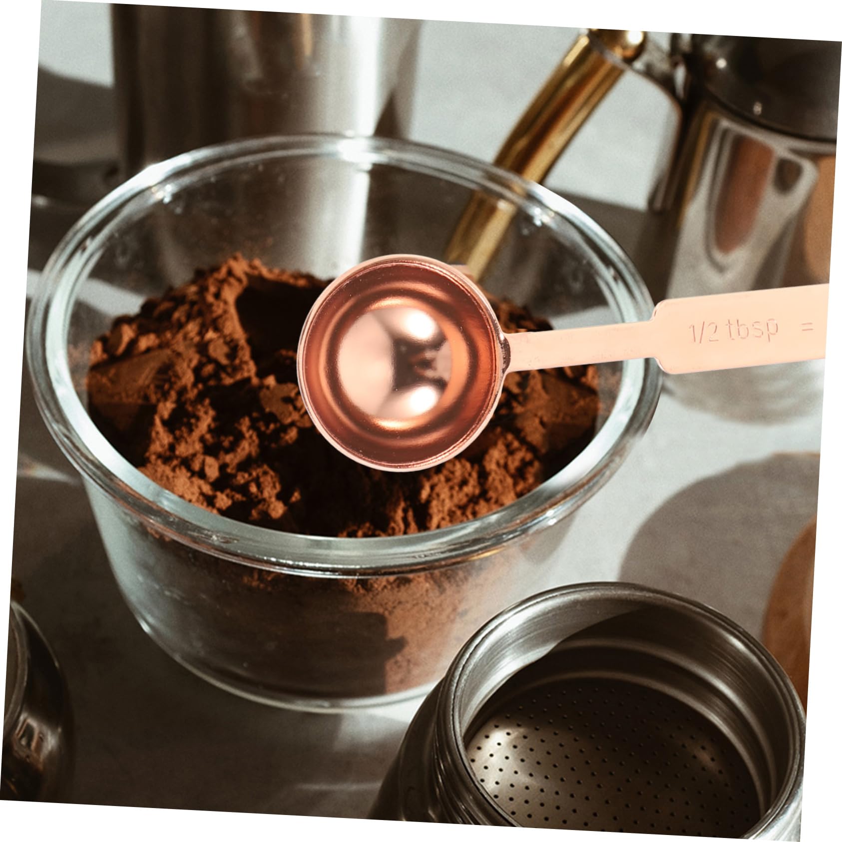 TOPBATHY 3sätze -messlöffeln Mit Maßstab Rostfreies Küchenzubehör Für Präzises Von Kaffee Gewürzen Und Backen Und Kochen