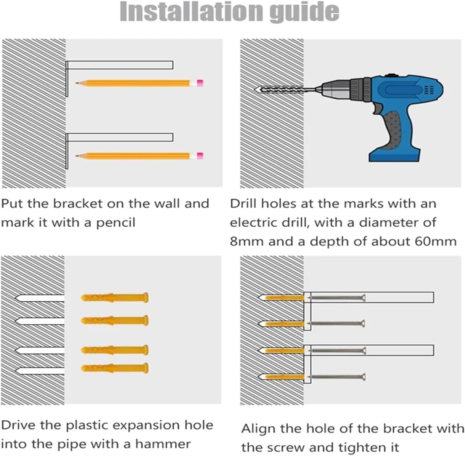Brackets for Shelves 6Pcs Wall Mounted Iron Shelves Heavy Duty Industrial Deco Angle Bracket Corner Brace Support Desk Shelf Furniture Holder(10cm 6pcs)