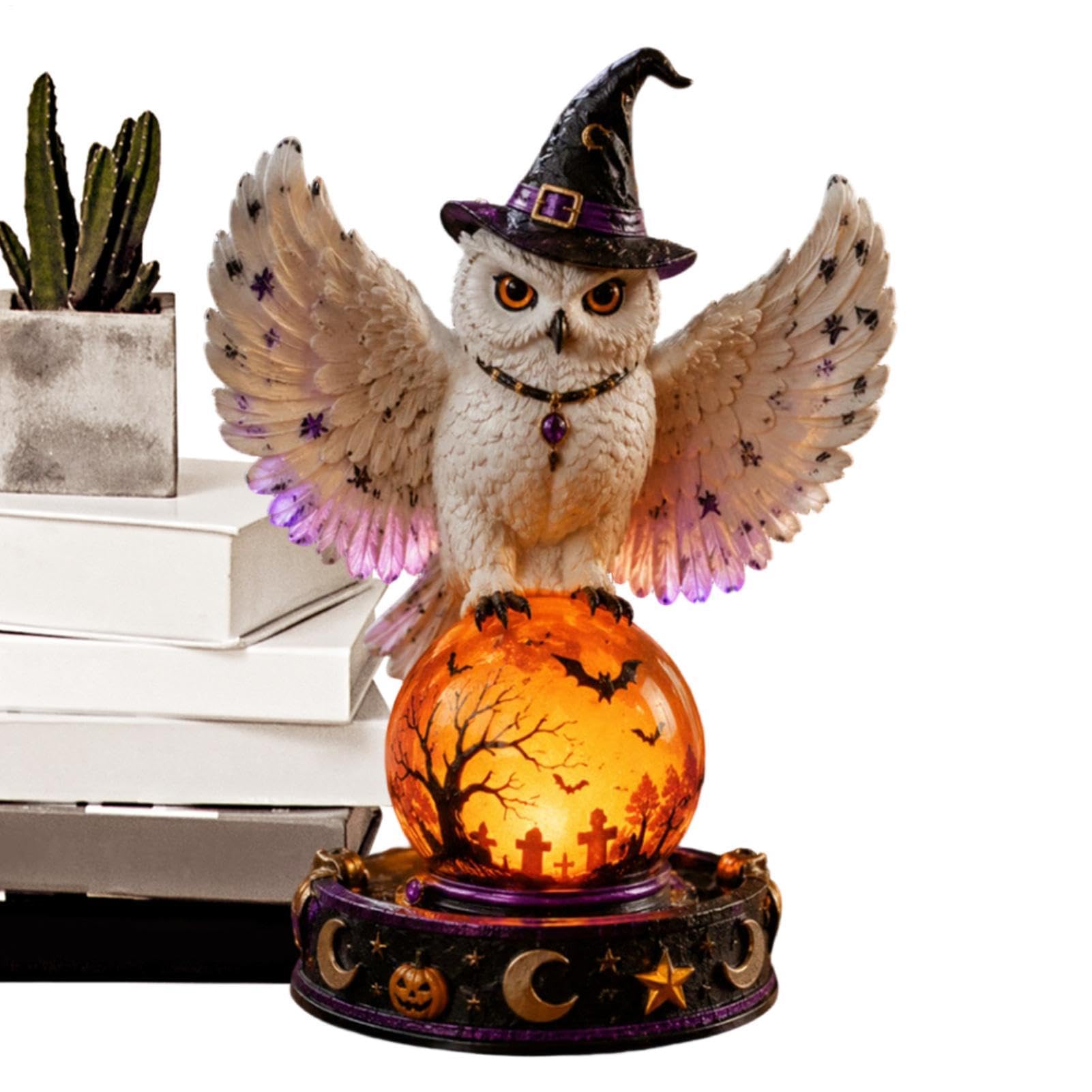 di Halloween Decor Gothic Spooky Resina Notte | Sfera di cristallo luce decorazioni di Halloween per la casa camera da letto soggiorno ufficio fattoria scrivania tavolo