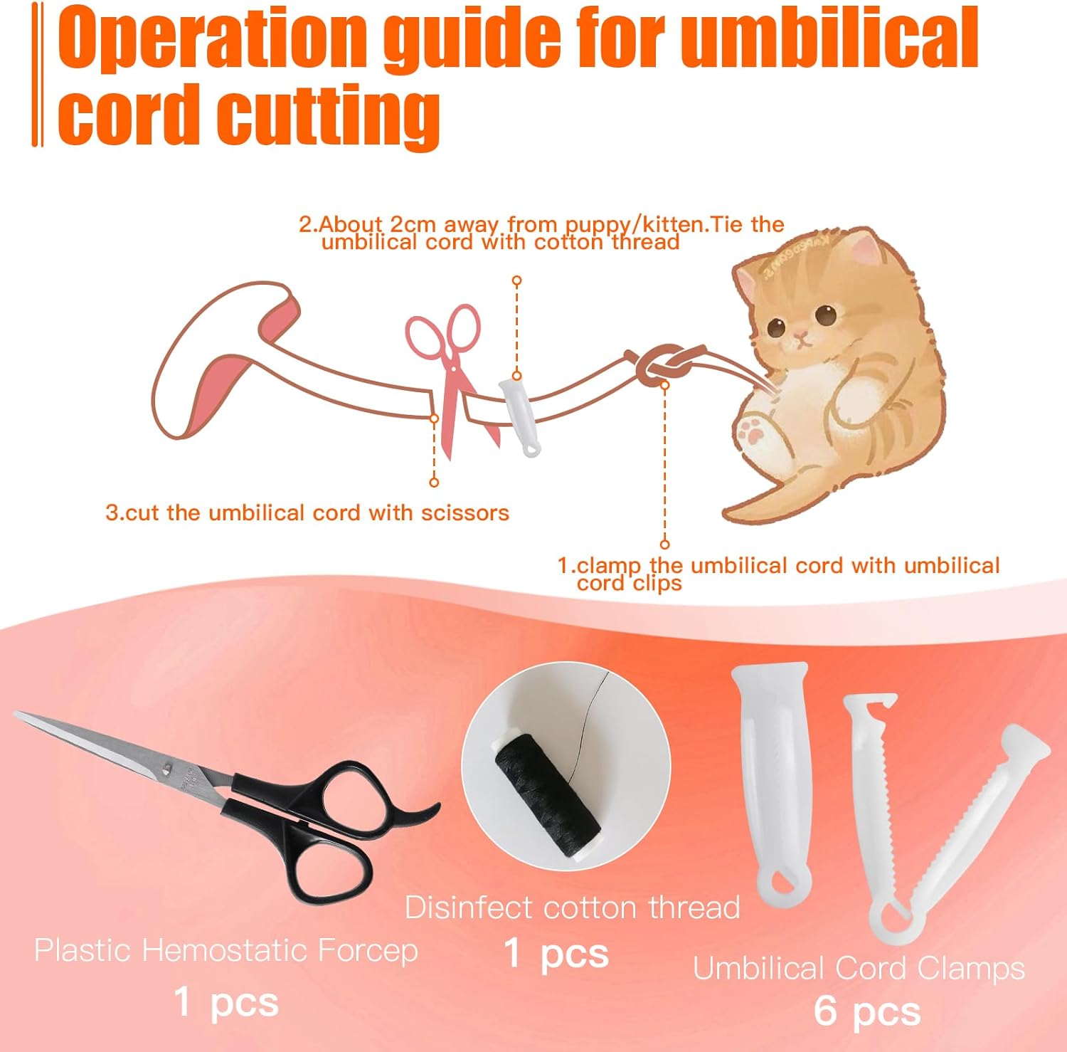 whelping kit for Puppies Birth,Puppy Birthing Supplies for Newborn Puppies and Kittens for Keeping Kitten Dogs Cats Feeding Sets Supplies Includes Whelping Collars Record,Birthing Box