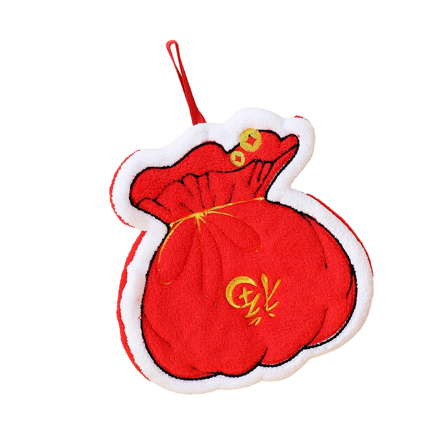 Carotoe Lucky Bag Corals Fleece Hand Towel For Kitchen Bathroom Gentle Skin Friendly Fabric Secure Hanging Hanging Hand Towel