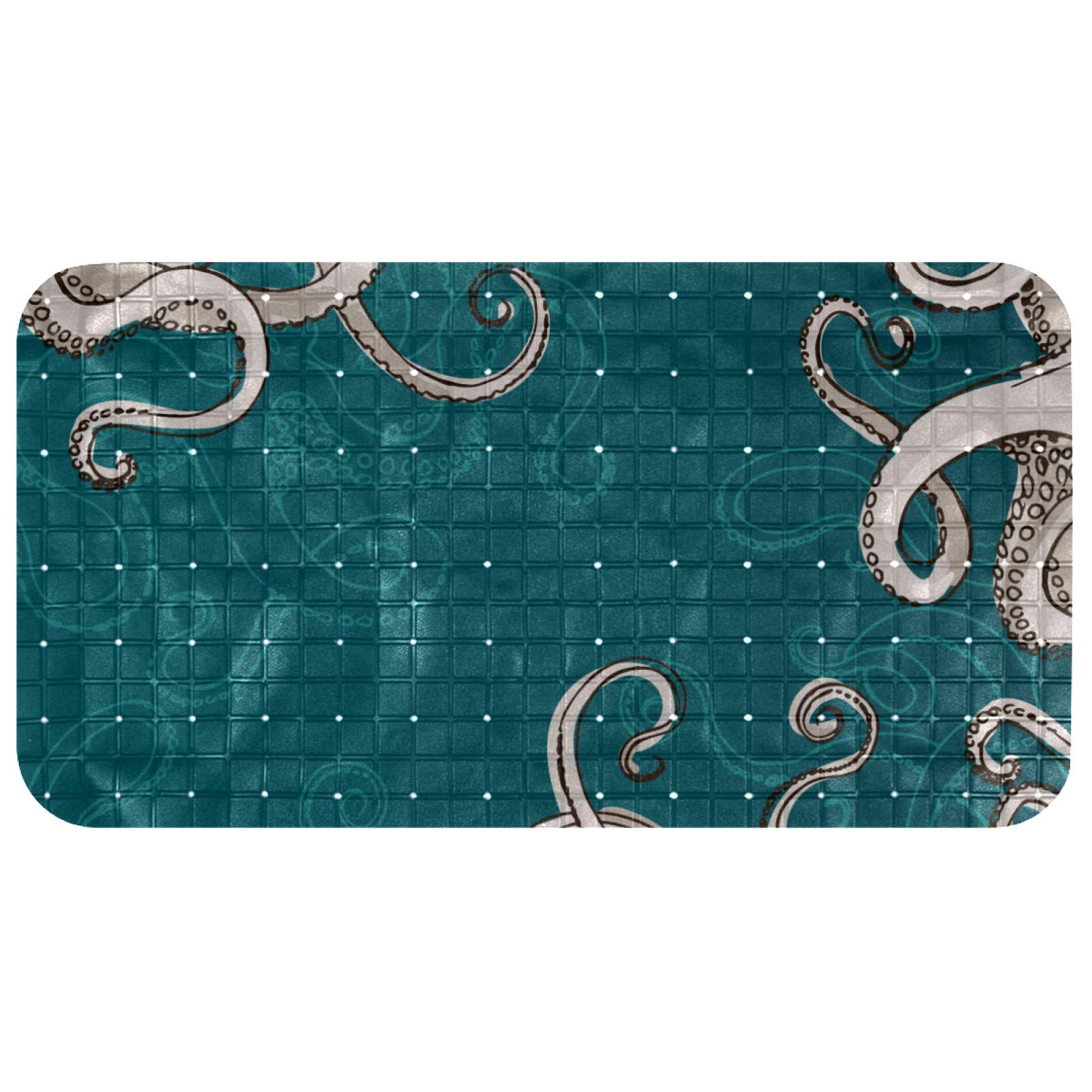 Tapis de douche antidérapant Bennigiry baignoire 68x37cm trous drainage