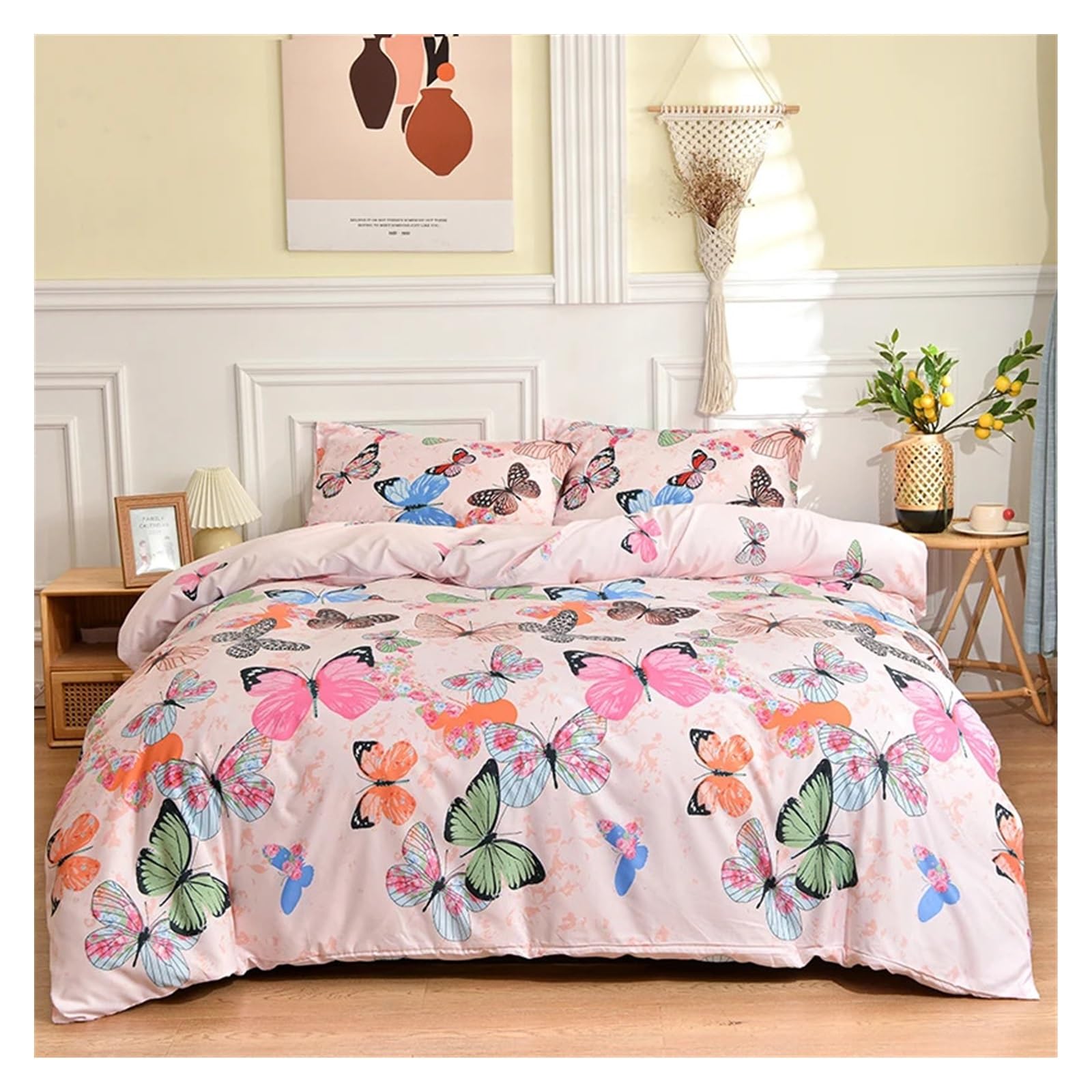 Housse de couette 200x230cm parure de lit cocooning pour chambre ado