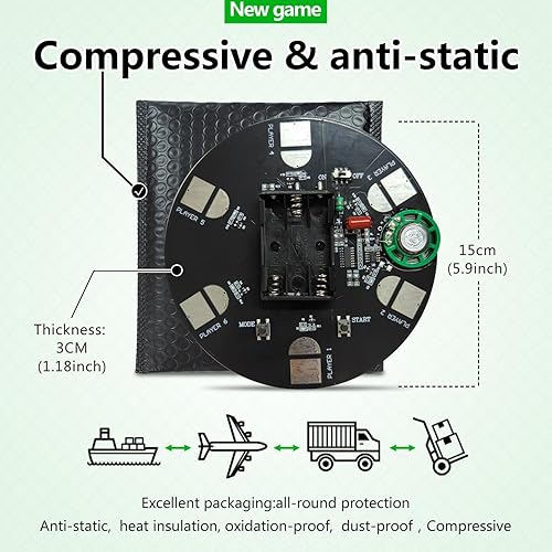 Miniatura 4 de CCMIOCO Emocionantes juguetes de fiesta, juego de fiesta multijugador de Navidad, disco de descarga eléctrica, accesorios de ambiente de fiesta