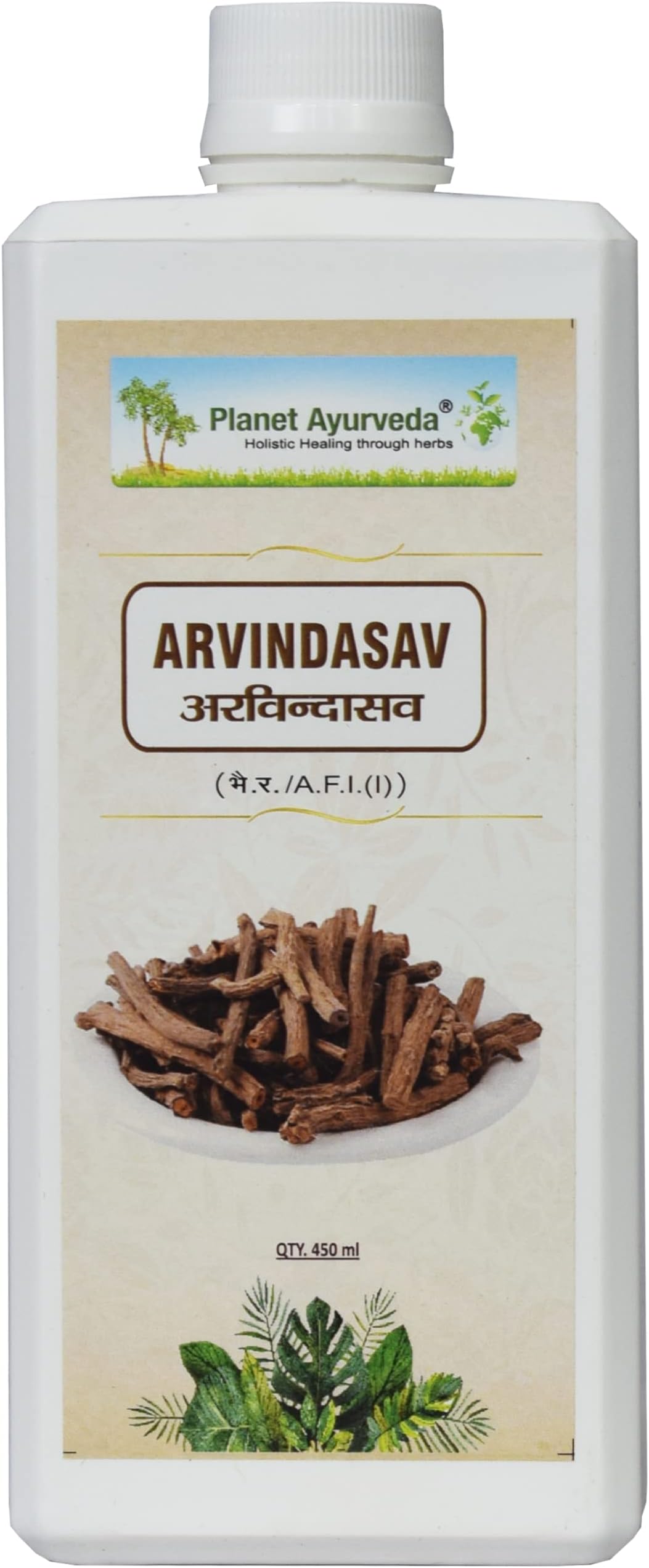 Planet Ayurveda Arvindasav Syrup for Diarrhea, Cough and Constipation - 450 ML