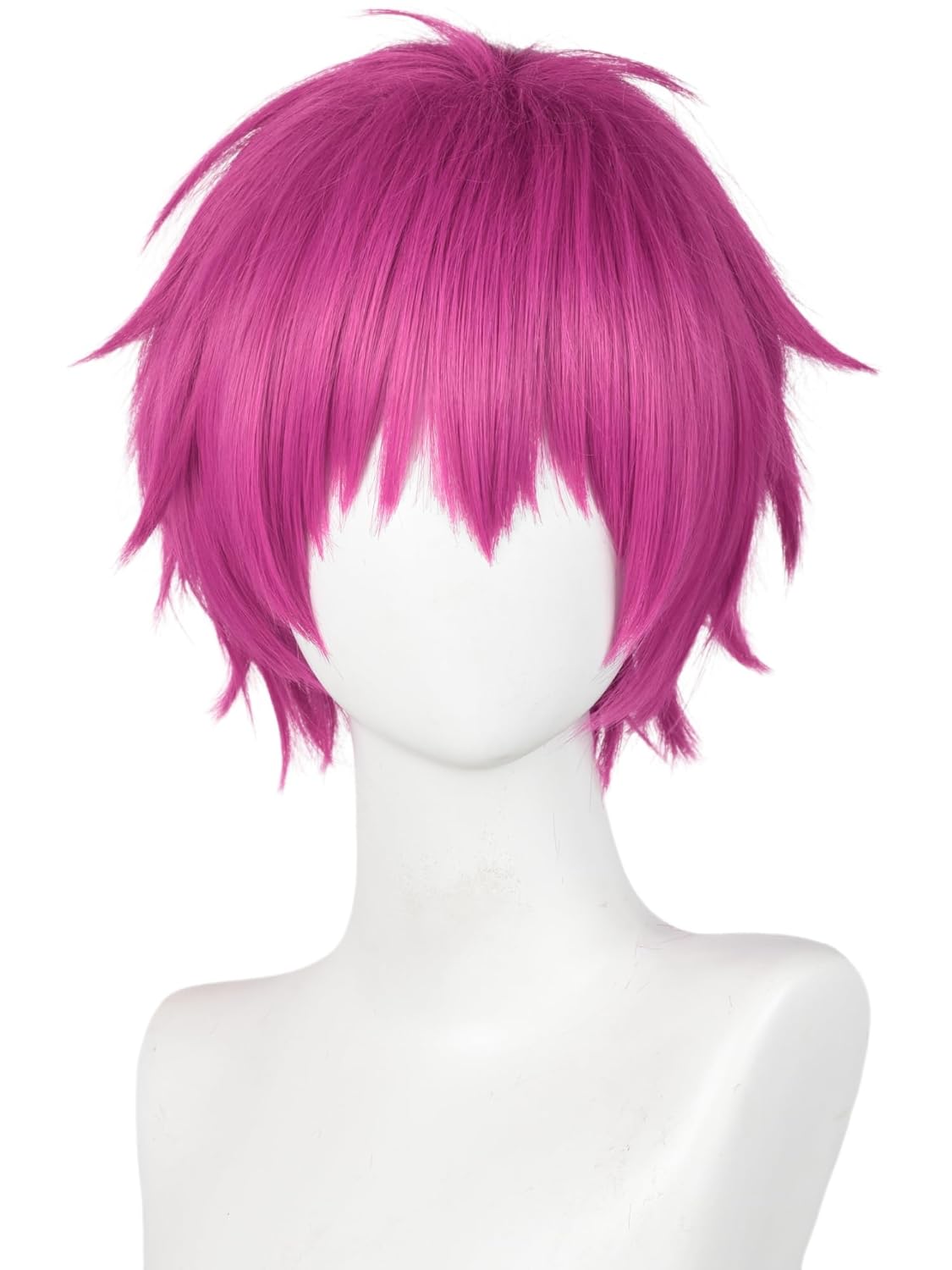 Half and Half Short Rose Red Anime Cosplay Wig Men’s Spiky Layered Pink Red Synthetic Hair Wigs for Unisex Halloween Costume Party Half and Half Short Rose Red Anime Cosplay Wig Men’s Spiky Layered Pink Red Synthetic Hair Wigs for Unisex Halloween Costume Party