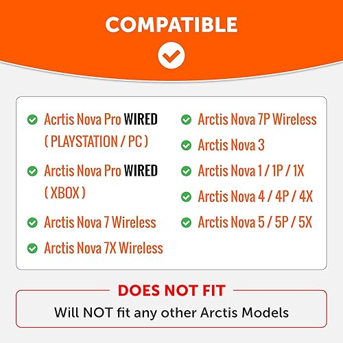 Miniatura 2 de WC Freeze for Arctis Nova - Almohadillas híbridas de repuesto de gel refrescante para Arctis Nova Pro Wired, Nova 7, 5, 4, 3, 1 - Fabricado por