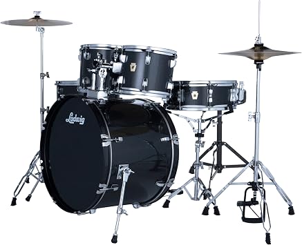 Ludwig Drive 5 Piece Drum Set With Cymbals and Hardware Moon Dust