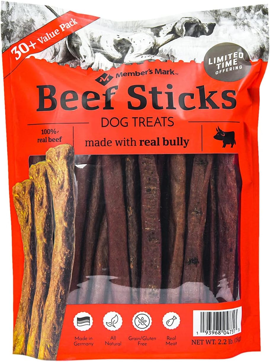 Member's Mark Beef Sticks Dog Treats, 30+ Value Pack (2.2 Pound)
