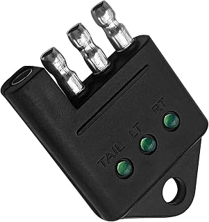 4 Pin Trailer Tester Connector, Trailer Light Tester, 4 Pin Male and Female Trailer Tester with Bright Indicators, Car Wiring Testing Accessories for Brake/Turn/Tail Lights Trouble Shooter