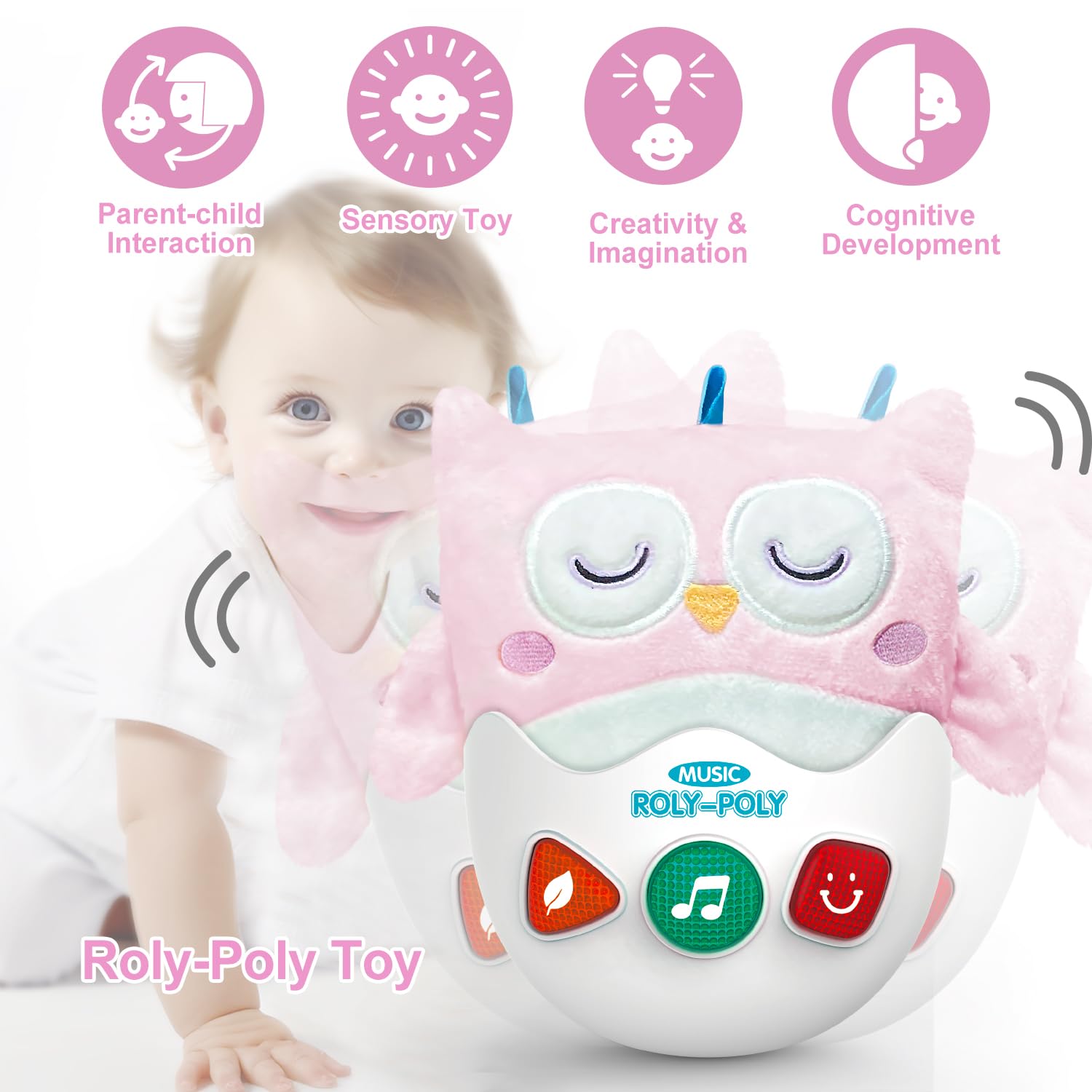 Auby Telecomando Giocattolo Per Bambini 9+ Mesi - Sensoriale Con Luci E Musica - Regalo Natale Compleanno