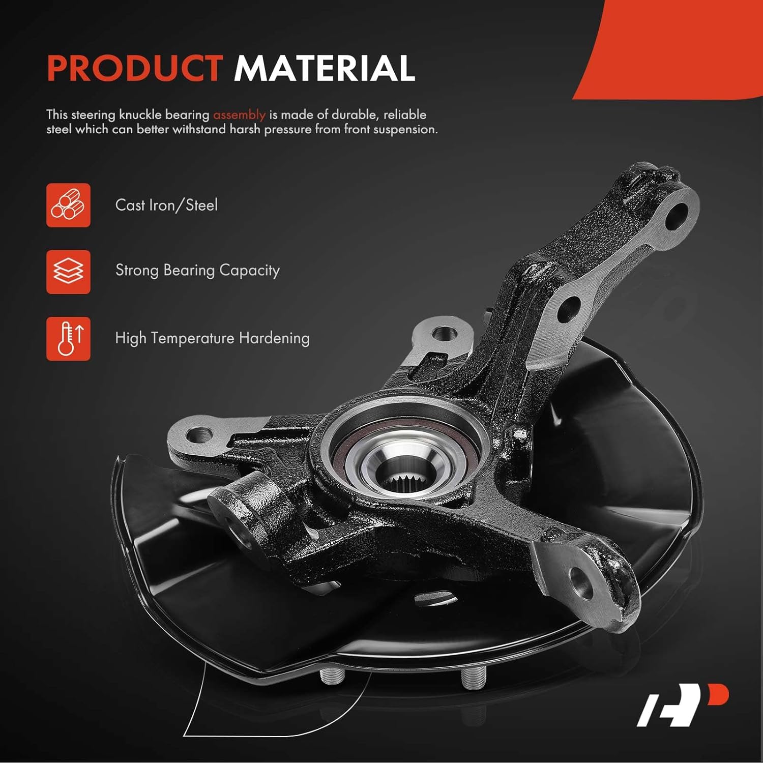 A-Premium Front Right Steering Knuckle & Wheel Bearing Hub Assembly Compatible with Honda Civic 2013 2014 2015, Passenger Side