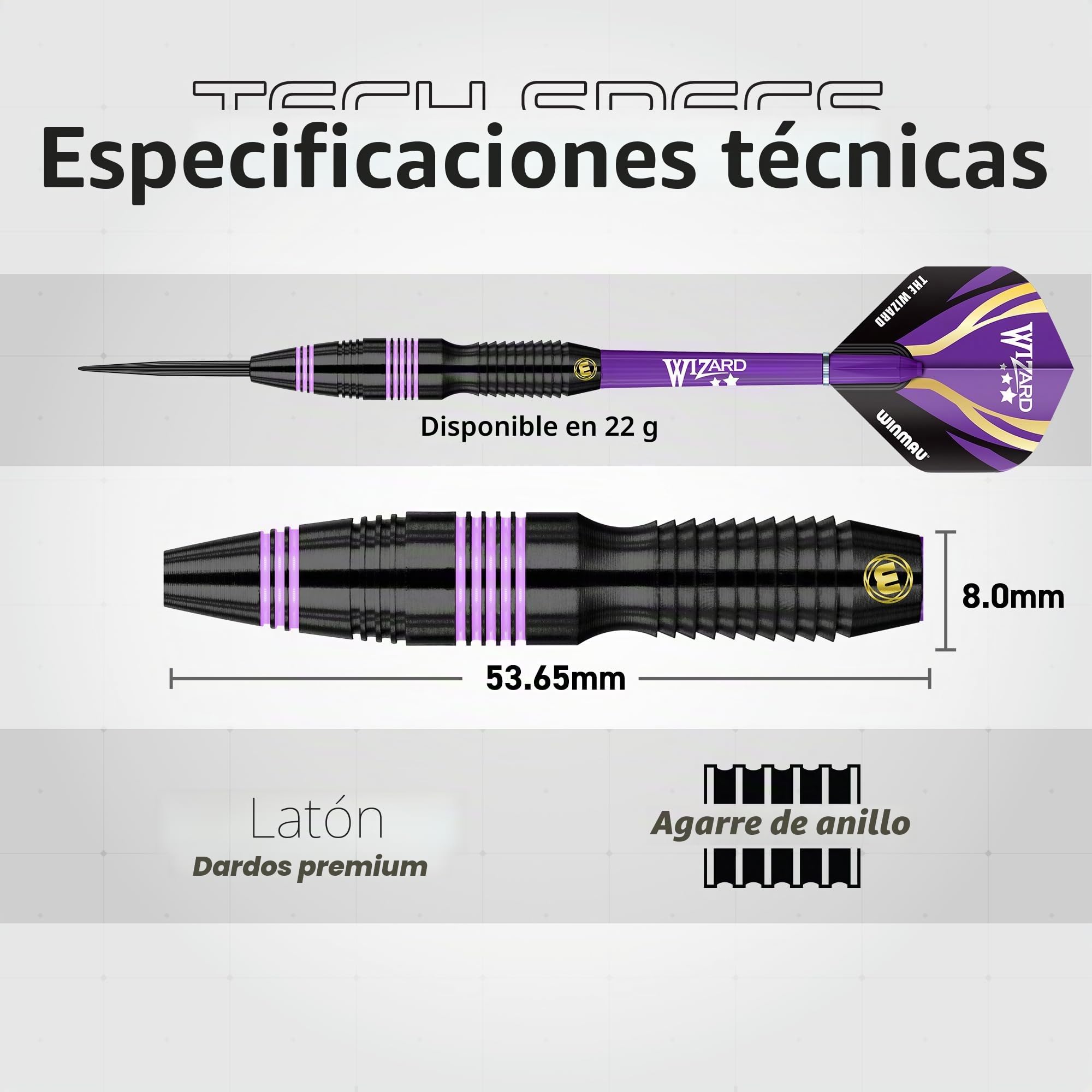 WINMAU Dardos Michael "MvG" Van Gerwen Vs Simon "El Mago" Whitlock Juego doble Steeltip 22 g