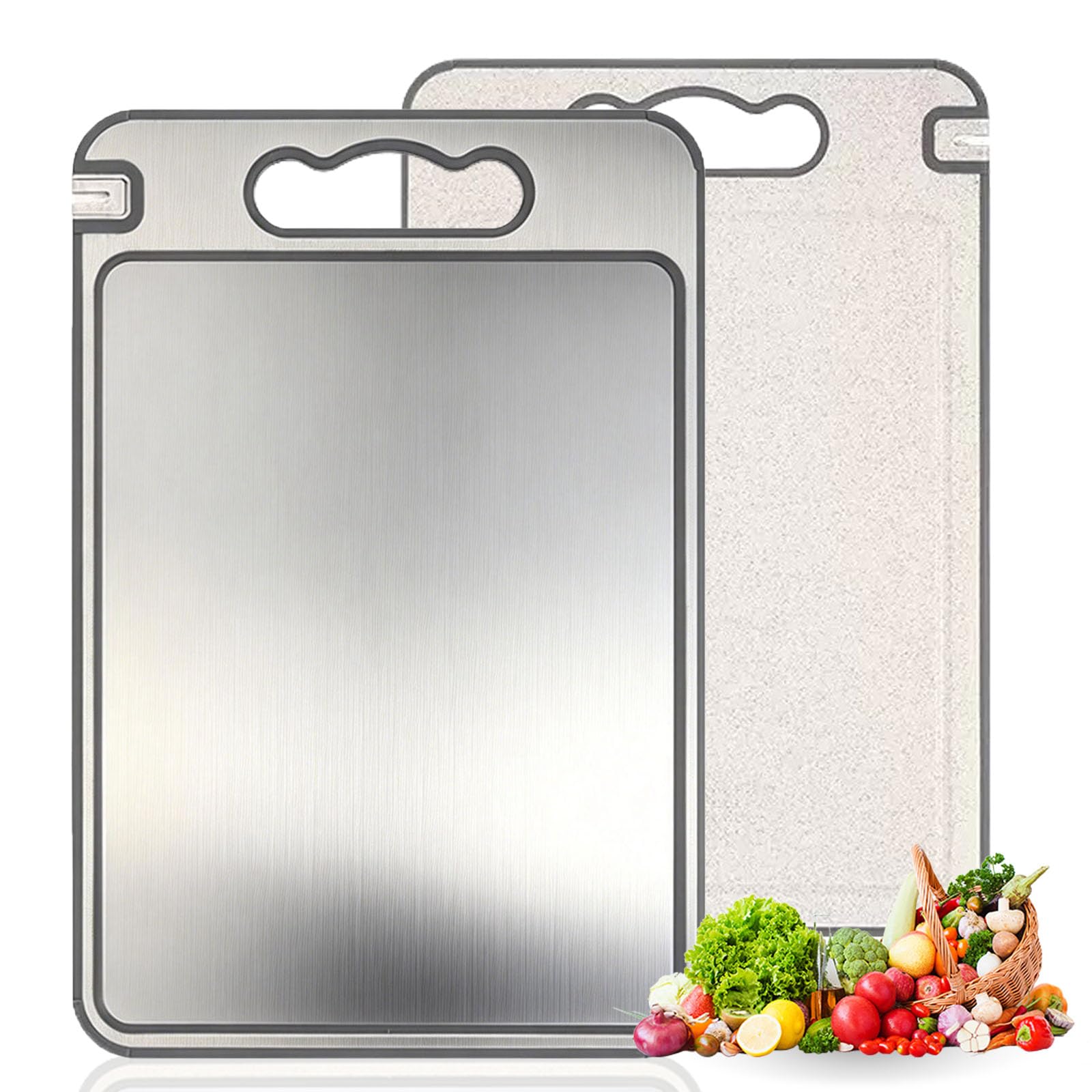 Tibo Cutting Board 14 3 9 8 Tibo Titanium Cutting Board with Built-In Knife Sharpener Double Sided Chopping