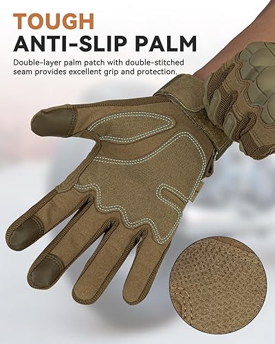 Miniatura 3 de Guantes tácticos para hombre, guantes militares de combate para motocicleta, guantes negros Airsoft para pantalla táctil para Airsoft al aire libre