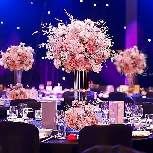 Miniatura 8 de Soporte de exhibición para centros de mesa de boda, 2 piezas de 23.6 pulgadas de alto, soporte para flores, arreglo artificial, jarrones, bodas,