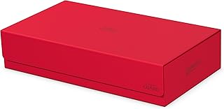 Ultimate Guard Omnihive 1000+, Deck Case for 1000 Double-Sleeved TCG Cards + 2 removable Trays, Red, Magnetic Closure & Microfiber Inner Lining