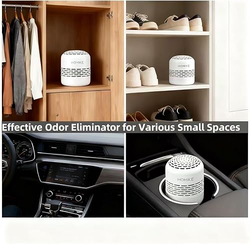 Vista 4 de HOMIKE Desodorizador para refrigerador, eliminador de olores, dura hasta 10 años para automóvil, armario, armario de zapatos, refrigerador