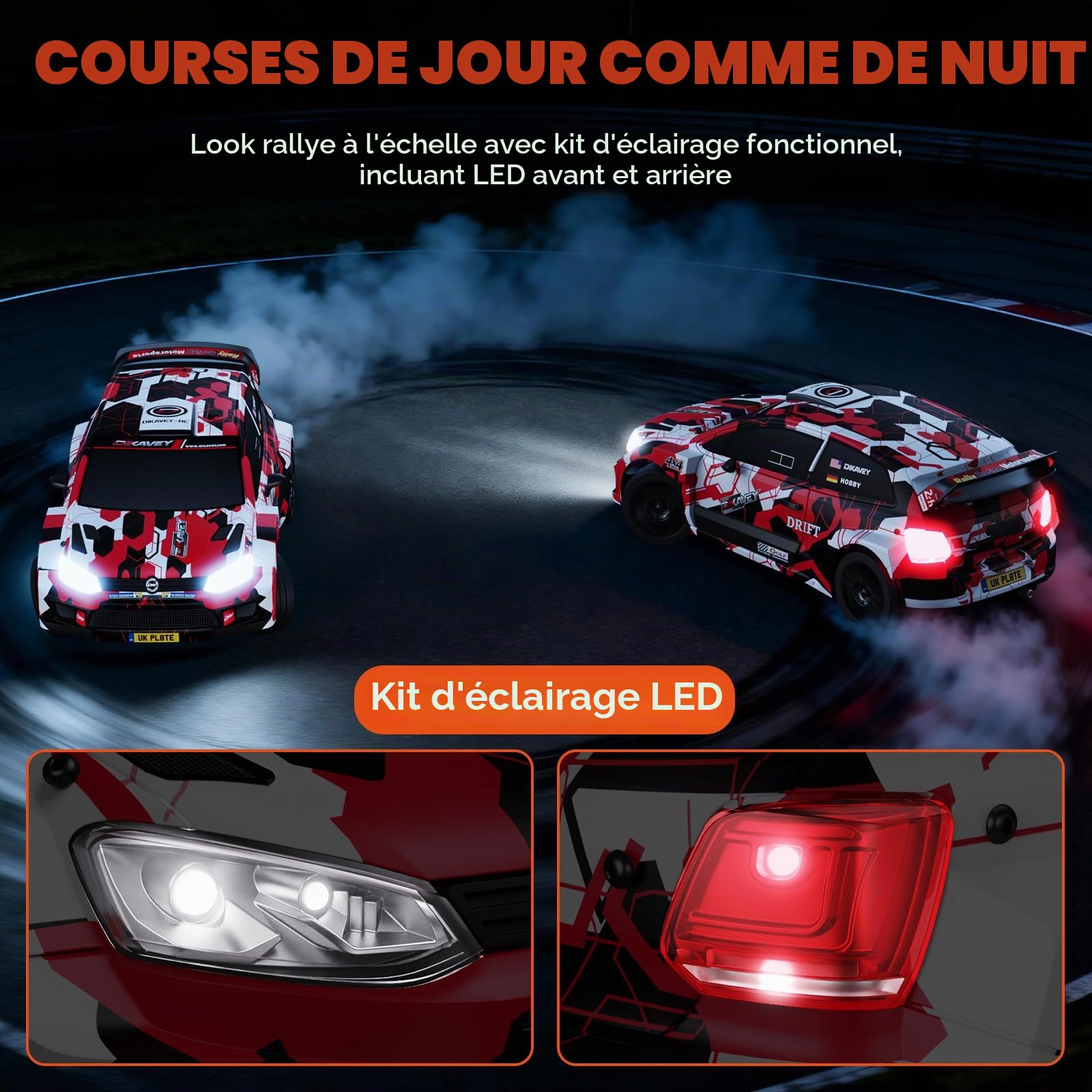 Voiture radiocommandée brushless 1/12 pour Adultes， Buggy radiocommandé Rapide （jusqu'à 80 km/h）， Tout-Terrain， Camion radiocommandé 4x4 avec Batterie 3S