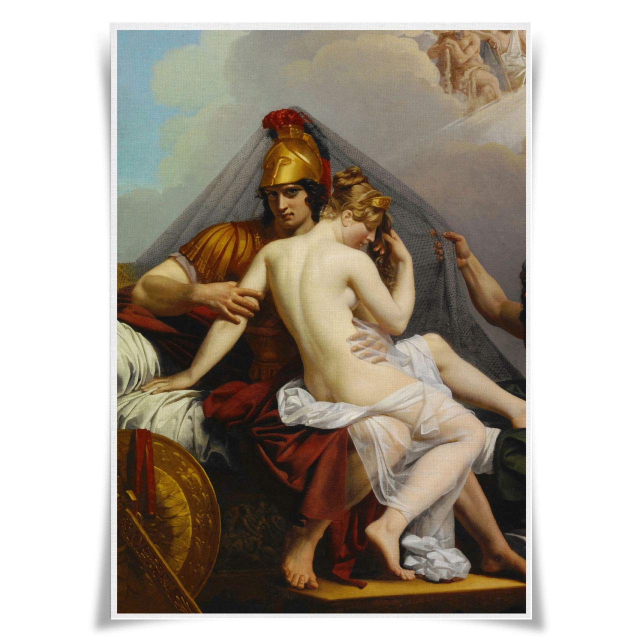Nice Captain Major Gods & Goddesses of Greek Mythological Portrait Poster A3 Print Wall Decor (Ares)