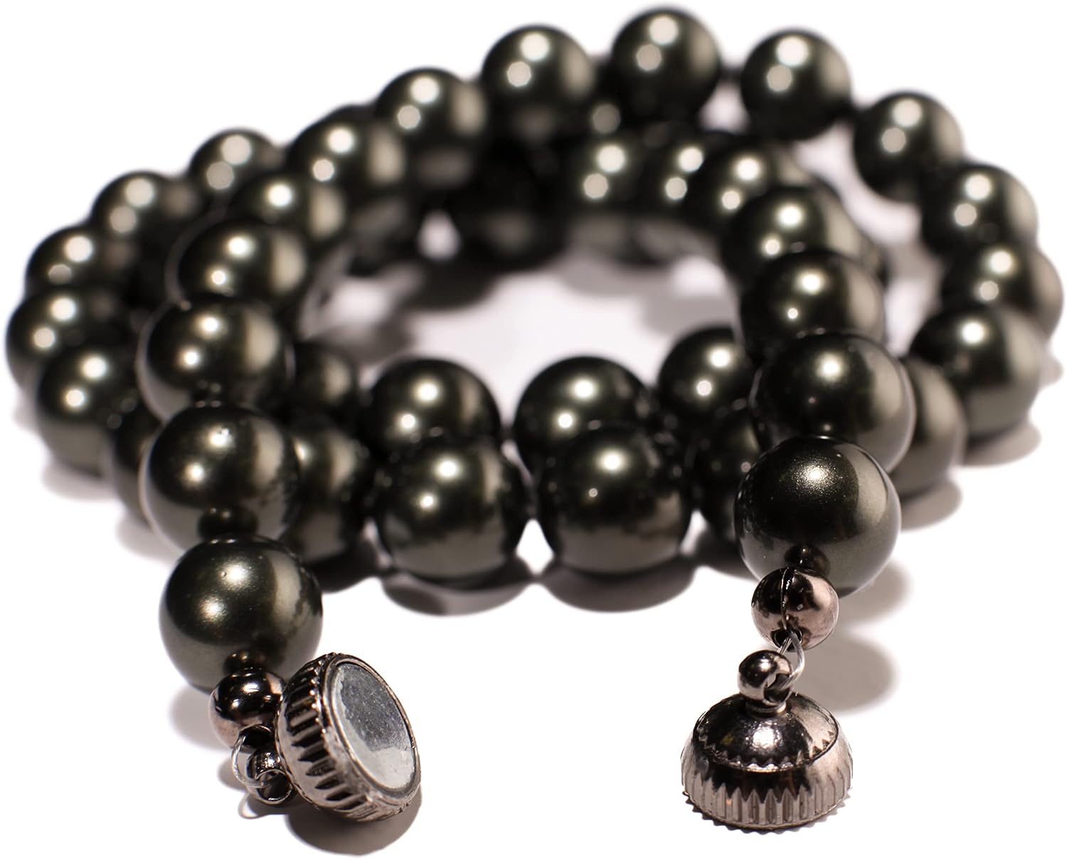 Black South Sea Shell Pearl 10mm Large High Luster Statement Necklace with Strong Magnetic Ball Clasp Necklace, Bridal, Gift for Her 20”