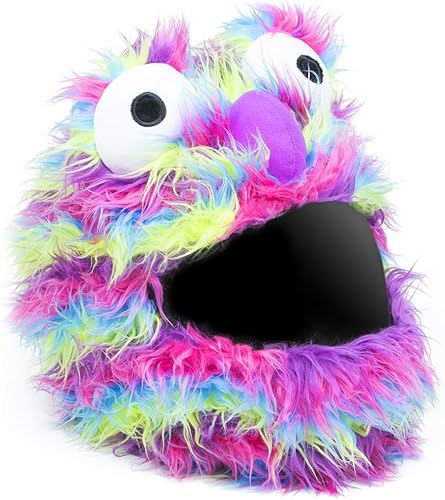 Miniatura 7 de Moto Loot Funda para Casco de Motocicleta, Paseos Divertidos y Regalos Gris,Policía.,Peluche enojado,Clown,Elfo,Calabaza malvada,Conejo