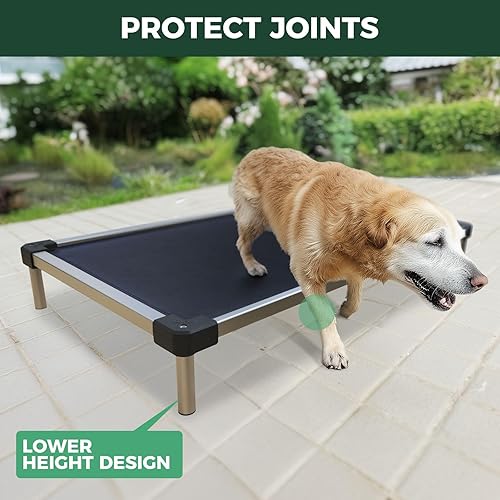 Miniatura 5 de FXW TitanNest - Cama elevada refrescante para perros a prueba de masticación, cuna elevada lavable para uso en exteriorescampamentosinteriores, cama